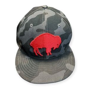 NEW ERA Men’s Black Camo Fitted Hat 59FIFTY Size 7 3/8